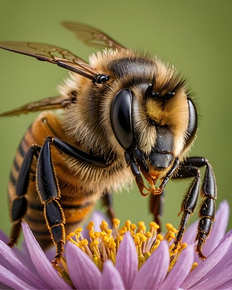 Honey Bee Photography, Bee Up Close, Bee Pictures Art, Bee Portrait Photography, Bumble Bee Close Up, Bee Macro Photography, Bee Images, Bee Pictures, Bee Photo