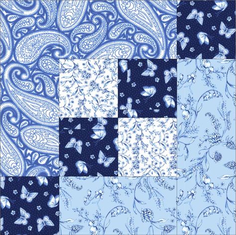 Blue and White Free Quilt Patterns - Pieced Brain Blue Quilt Patterns Free, Blue White Quilts, Blue Quilts Ideas Color Combos, Blue Quilts Patterns Free, Blue And White Quilts Patterns, Blue Quilts Ideas, Blue And White Quilts, Winter Quilts Patterns, Blue Quilt Patterns