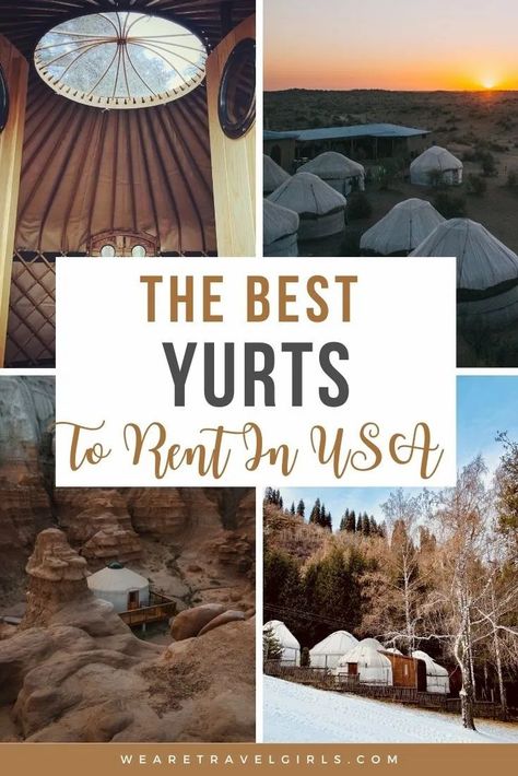 Yurts have gotten much more popular in recent years as a way of having a unique camping experience. Many of these yurt rentals are luxuriously furnished, providing amenities of high end hotels with the privacy of your own campsite! There are hundreds of great places to stay in a yurt in the United States, so we have gone through and found the best yurts you can rent for yourself. This list will help you find all the best yurts in the United States! | yurt rental | yurt vacation rentals How To Decorate A Yurt, Yurt Rentals, Camping Business, Creede Colorado, Luxury Yurt, Unique Airbnb, Yurt Camping, International Travel Essentials, Rental Ideas