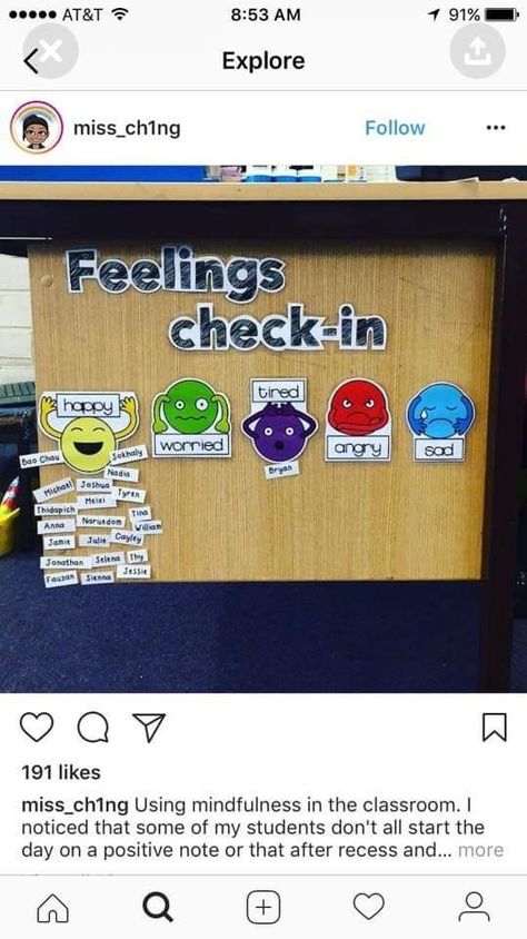 Check in with students' emotional health Classroom Behavior, New Classroom, Classroom Environment, Classroom Setup, Classroom Community, Classroom Setting, Classroom Displays, Future Classroom, Preschool Classroom