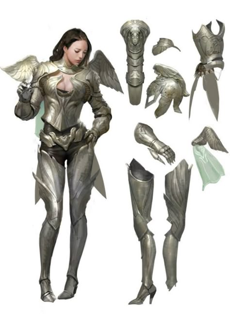 Armor Female, Game Portal, 3d Karakter, Armor Design, Female Armor, Female Knight, Knight Armor, Concept Art Character, Game Concept Art