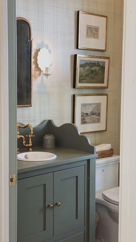 The Prettiest Blue-Green Paints — Nine and Sixteen Home Venitian Walls Bathroom, Muted Color Bathroom, Diy French Furniture, Art Above Toilet Bathroom Ideas, Tan Vanity Bathroom, Air Dry Clay Vase, Galley Bathroom, Nine And Sixteen, Tessa Foley