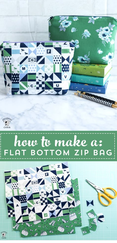 Learn how to sew a simple zippered pouch with the free tutorial. #simplesewingprojects #sewingtutorials #sewing #zippouchtutorial #smallsewingprojects #giftstosew Pouch Sewing, Bags To Sew, Zipper Pouch Tutorial, Pouch Tutorial, Project Bags, Beginner Sewing Projects Easy, Sew Ins, Small Sewing Projects, Leftover Fabric