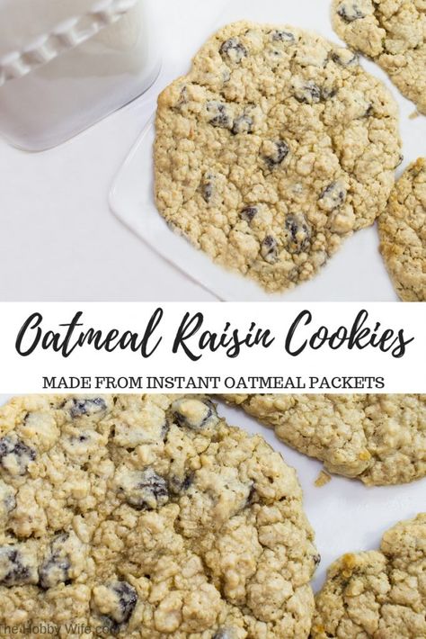 Oatmeal Packet Recipes, Instant Oatmeal Packet Cookies, Oatmeal Packet Cookies, Instant Oatmeal Cookies, Instant Oatmeal Recipes, Weekly Menu Ideas, Instant Oatmeal Packets, Make Oatmeal, Best Oatmeal Cookies