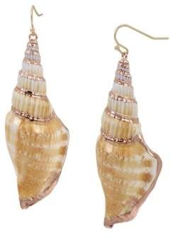 Jessica Simpson Shell Gold-Tone Drop Earrings Beautiful Morocco, Ocean Earrings, Bohemian Vibes, Conch Earring, Nature Earrings, Starfish Earrings, Earrings Summer, Puka Shell, Whimsical Fashion