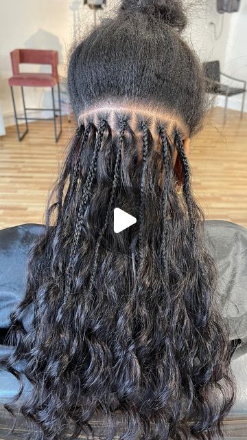 Best Hair For Goddess Braids, How To Boho Knotless Braids, Ombre Micro Braids, Big Bohemian Braids, Boho Braids With Body Wave Hair, Box Braids Boho Style, How To Add Curly Hair For Boho Braids, Boo Hoo Braids, Boho Braids Vs Goddess Braids