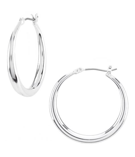 From Lauren Ralph Lauren, these earrings feature:metalclick closureapprox. 1"Imported. Hoop Earrings Aesthetic, Silver Jewlery, Earrings Aesthetic, Funky Jewelry, Stacked Jewelry, Girly Jewelry, Accessories Jewelry Earrings, Dream Jewelry, Jewelry Inspo