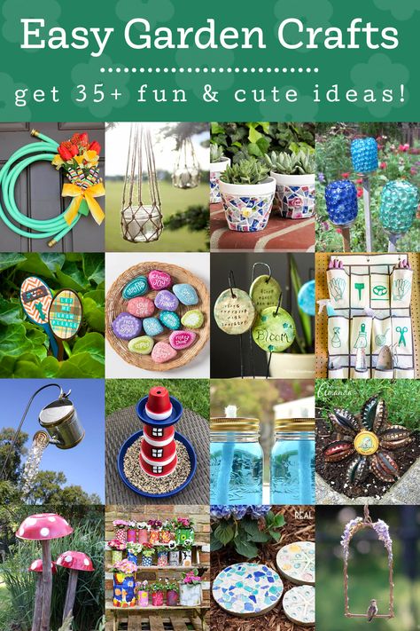 Decorate your outdoor space with these 40+ unique garden crafts! You'll love the variety of DIY garden decor, from pots to furniture. Diy Garden Decor Projects, Yard Art Crafts, Recycled Garden, Garden Decor Projects, Outdoor Crafts, Diy Plant Stand, Garden Crafts Diy, Diy Outdoor Decor, Inspire Me Home Decor