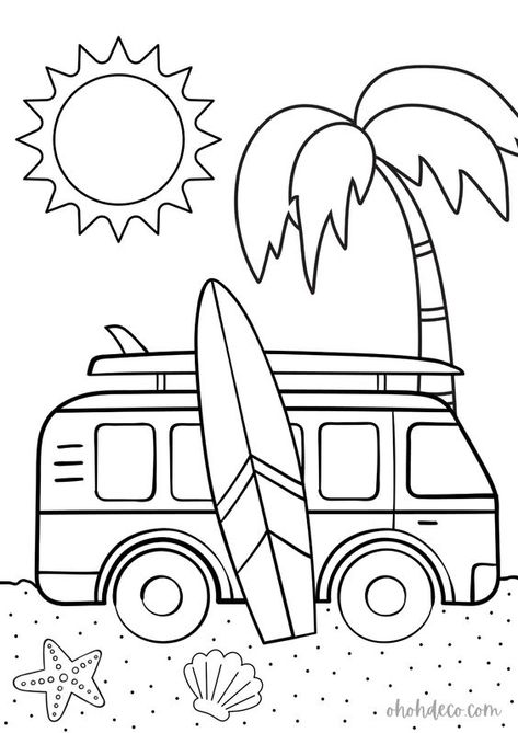 Unconventional Beach Coloring Pages You Need to Sea Summer Beach Coloring Pages, Bubbles Coloring Pages, Summer Coloring Sheets For Kids, Basic Coloring Pages, Summer Drawing For Kids, Cool Coloring Pages Free Printable, Preschool Coloring Sheets Free Printable, Bold Coloring Pages, Cute Simple Coloring Pages