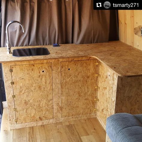 Osb Board, Campervan Conversion, Campervan Interior, Cool Campers, Camper Van Conversion, Van Interior, Timber Frame Homes, Camper Conversion, Wood Interiors