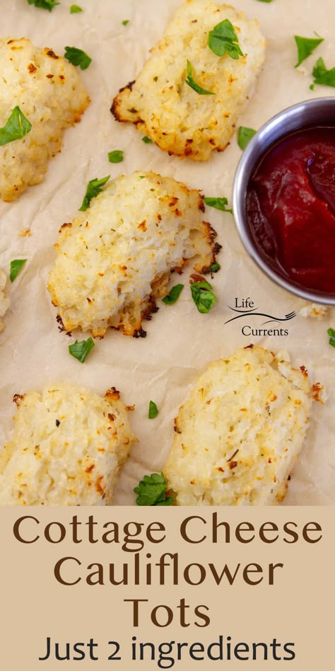 Cottage cheese tots recipe is a healthy option for kids of all ages. I’d even serve these for breakfast or game day snacks! Cottage Cheese Recipes Bariatric, Cauliflower Cottage Cheese Tots, Cottage Cheese Power Bowl, Cottage Cheese Tots Recipe, Spaghetti Squash Cottage Cheese, Cottage Cheese Tater Tots, Cauliflower And Cottage Cheese, Low Carb Toddler Meals, Cottage Cheese Cauliflower Tots