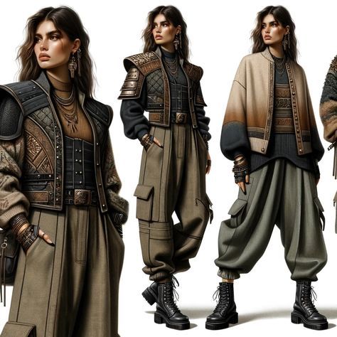 Fantasy Inspired Outfits Modern, Urban Fantasy Aesthetic Outfit, Modern Viking Outfit, Viking Modern Style, Viking Inspired Outfit Modern, Modern Medival Outfits Woman, Fantasy Modern Outfit, Urban Fantasy Outfit, Modern Medieval Outfit