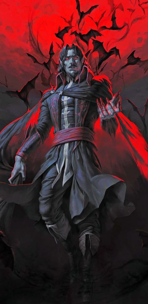 Creepy Vampire Art, Dracula Concept Art, Dracula Castlevania, Castlevania Dracula, Midnight Suns, Dracula Art, Castlevania Netflix, Alucard Castlevania, Castlevania Wallpaper