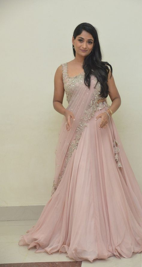 Half Saree Designs Pastel Colours, Pastel Pink Lehenga Simple, Netted Half Saree Designs, Pastel Half Sarees, Pastel Lehenga Simple, Pink Combination Lehenga, Net Half Saree Designs, Pastel Dress Outfit Wedding, Fancy Lehanga Design