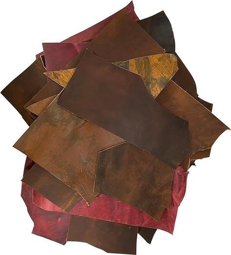 Amazon.com : Leather Scraps for Leather Crafts – 3lbs Mixed Sizes, Shapes with 36" Cord - Full Grain Buffalo Leather Remnants from Journal Making - Great for Jewelry, Wallets, Cricut, Arts & Crafts : Arts, Crafts & Sewing Leather Crafts Cricut, Cricut Leather, Handcrafted Journals, Creating Keepsakes, Leather Scrap, Wallet Craft, Journal Making, Leather Travel Wallet, Raw Leather