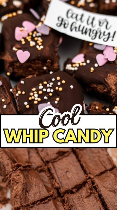 Here is a Whip Candy Cool Whip Candy, Chocolate Melting, Chocolate Melting Wafers, Candy Recipe, Types Of Chocolate, Chocolate Wafers, Melting Chocolate Chips, Quick Bite, Cool Whip