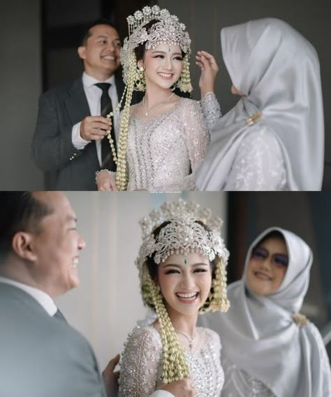 Nanda Arsyinta Wedding, Akad Nikah Photography, Wedding Sunda, Pose Foto Pernikahan, Foto Akad, Sundanese Wedding, Wedding Moments Photography, Siger Sunda, Muslim Wedding Photos