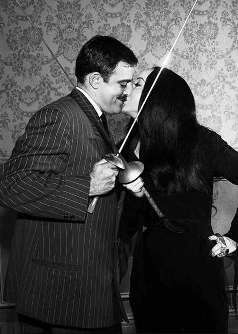 carolyn jones and john astin as morticia and gomez addams Morticia Gomez Addams, Gomez And Morticia Addams, The Addams Family 1964, Gomez Morticia, John Astin, Morticia Gomez, Morticia And Gomez Addams, Morticia And Gomez, Charles Addams