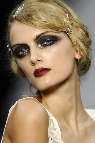 Cabaret Makeup, 1920s Makeup, High Fashion Makeup, Runway Makeup, Stage Makeup, Editorial Makeup, John Galliano, Great Gatsby, Cabaret