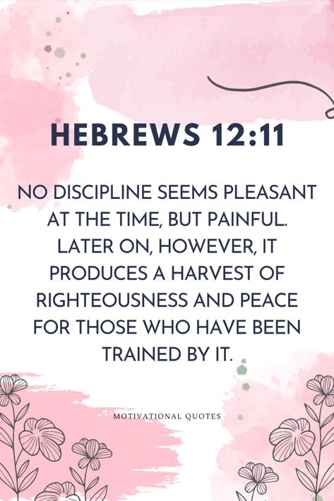 Bible Verse For Parents, Hebrews 12:11, Hebrews 12 11, Scriptures For Kids, Learn The Bible, Discipline Quotes, Hebrews 12, Parenting Discipline, Biblical Teaching