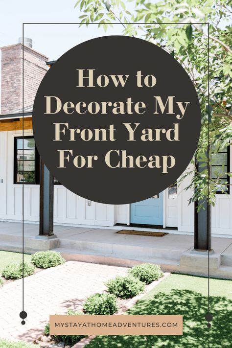 Looking for some inspiration to spruce up your front yard? Check out these creative and budget-friendly DIY ideas for decorating your outdoor space on a shoestring budget! 🌿✨ Get ready to transform your front yard into a cozy outdoor oasis without breaking the bank! 🏠💰 Front Lawn Landscape Ideas Low Maintenance, Front Yard Cheap Ideas, Front Yard Decor Ideas Entrance, Front Yard Landscaping Design Curb Appeal, Small Front Yards, Yard Oasis, Shoestring Budget, Front Lawn Landscaping, Outdoor Vases