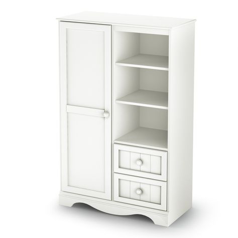 Jaelyn Door Chest Kids Armoire, White Armoire, Wardrobe Storage Cabinet, Armoire Dresser, Door Chest, Kids Room Furniture, Closet Drawers, White Drawers, Bedroom Armoire