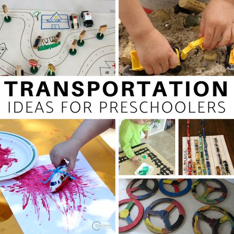 This collection of transportation theme activities has a little of everything for your classroom or homeschool. Preschoolers will love the art, sensory bins, dramatic play activities, math, and more! Transporting Schema Activities, Car Dramatic Play, Pre K Transportation, Transportation Theme Activities, Prek Transportation, Preschool Transportation Theme, Transportation Preschool Activities, Dramatic Play Activities, Transportation Theme Preschool