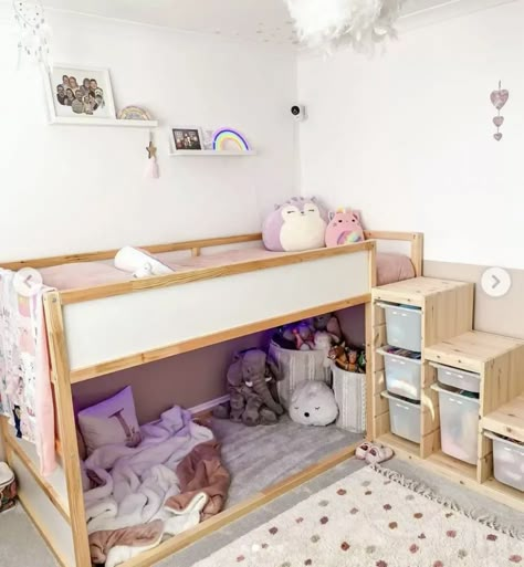 Kura Cama Ikea, Cama Ikea Kura, Raised Platform Bed, Bed Stickers, Kura Bed Hack, Ikea Bunk Bed, Cama Ikea, Bed Ikea, Ikea Kura Bed