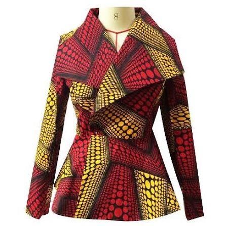 FREE TUTORIAL ALERT: HOW TO MAKE A BLAZER JACKET( PEAK-POINTED & SHAWL LAPEL) – THE Q EFFECTZ Peplum Jacket Pattern, Ankara Blazer, African Jacket, Kimono Jacket Pattern, Ankara Jackets, African Blouses, African Chic, Afrocentric Fashion, African Print Tops