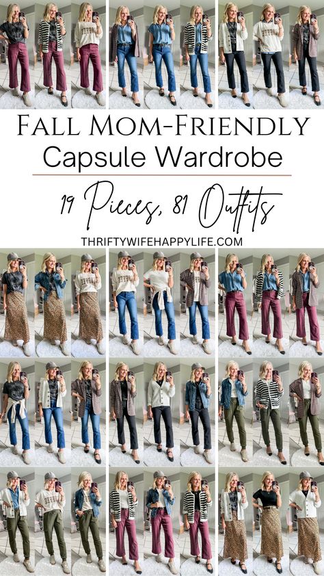 Discover the ultimate fall capsule wardrobe for 2024! Get casual chic outfit ideas perfect for busy moms, from casual fall outfits to stylish fall work outfits. Build your wardrobe with versatile pieces that simplify your mornings while keeping you stylish all season long. Mom Capsule Wardrobe, Sahm Outfits, Casual Mom Style, 60 Outfits, Teacher Outfits Fall, Mom Fall, Capsule Wardrobe Outfits, Happy Wife Happy Life, Trendy Outfits Winter