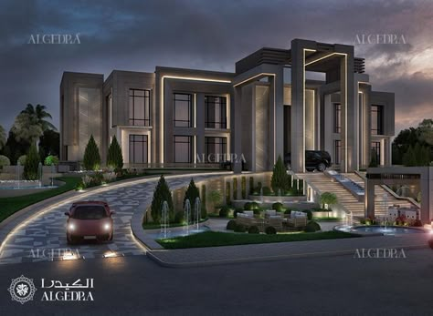 Contemporary Architecture Design, Luxury Villa Design, Dubai Houses, Mansion Exterior, Luxury Houses Mansions, Mansion Designs, Bloxburg Houses, Houses Mansions, Modern Villa Design