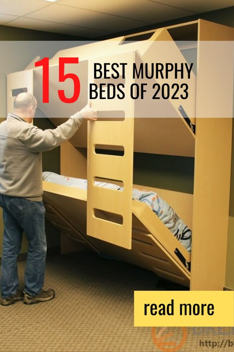 Murphy Bunk Bed, Bunk Beds Design, Murphy Bunk Beds, Beautiful Bed Designs, Bunk Bed Plans, Horizontal Murphy Bed, Best Murphy Bed, Modern Bunk Beds, Murphy Bed Ideas