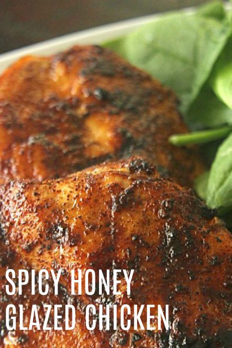 Spicy Honey-Glazed Grilled Chicken | Six Sisters' Stuff Spicy Honey Chicken, Spicy Grilled Chicken, Honey Glazed Chicken, Chicken Grilled, Six Sisters Stuff, Honey Glazed, Spicy Honey, Glazed Chicken, Honey Chicken