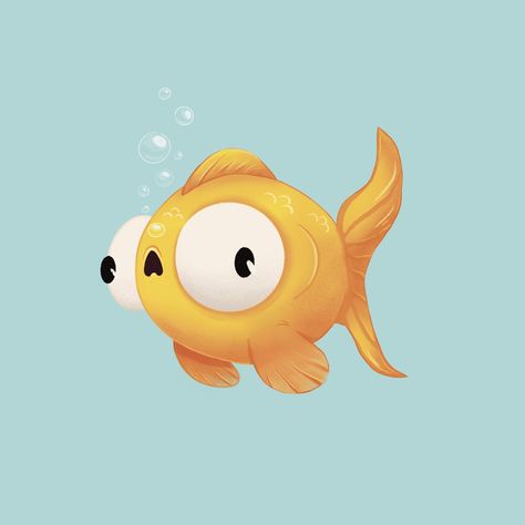 fish illustartion characters Fish Fishing Illustration, Cute Fish Character Design, Fish Character Illustration, Coi Fish Aesthetic, Funny Fish Illustration, Kawaii Fish Drawing, Cute Fish Painting, Golden Fish Illustration, Fish Cartoon Illustration