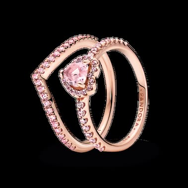 Pink Heart Rings, Coquette Jewelry, Cute Promise Rings, Wishbone Ring, Jewelry Accessories Ideas, Pandora Rings, Pandora Bracelet Charms, Girly Accessories, Promise Rings For Her