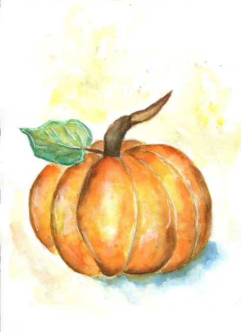 Pumpkin hand painted original watercolor painting on paper. Perfect to decorate for fall, thanksgiving gatherings and Halloween or for just the love of pumpkins. This is not a print, this an original watercolor painting.This painting does not come framed, it was used in the photo for display purposes only. This is on Canson watercolor paper, size 9 x 12.Daniel Smith professional watercolor paint.UV archival varnish was used to help fading. This purchase is for PERSONAL USE ONLY. Not meant to be Wren Watercolor, Fall Pumpkins Painting, Autumn Wall Decor, Decorate For Fall, Fall Canvas Painting, Professional Watercolor, Fall Wall Decor, Watercolor Pumpkins, Watercolor Paintings Easy