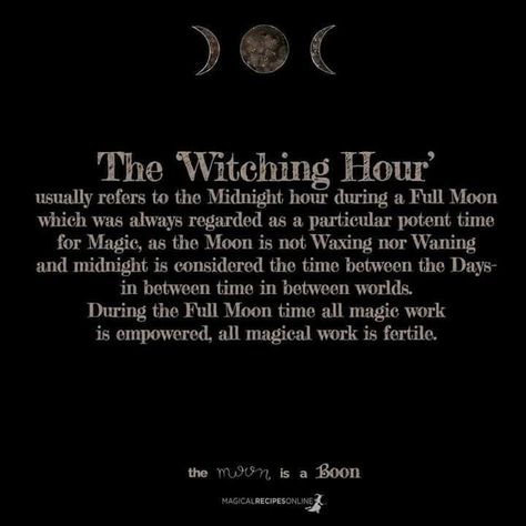 Witching hour Magical Recipes, Witch Board, Magical Moon, Moon Spells, Moon Magick, Which Witch, The Witching Hour, Witchy Tips, Wiccan Witch