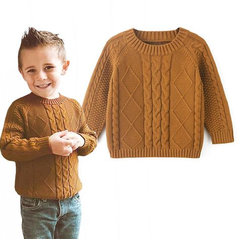 Boys Knit Sweaters, Kids Winter Outfits, Toddler Sweater, Boys Knits, Boys Sweaters, Baby Warmer, Sweater Brands, Knit Pattern, Baby Sweaters