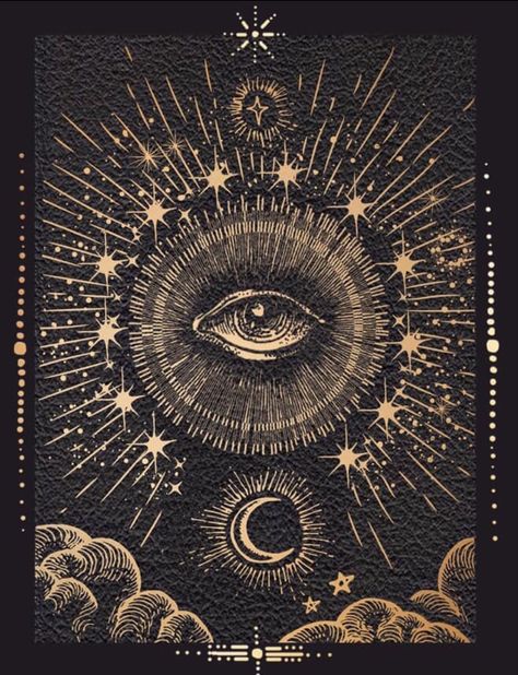 Stary Papier, Esoteric Art, Cosmic Art, 카드 디자인, Occult Art, Celestial Art, Seeing Eye, All Seeing Eye, Tarot Art