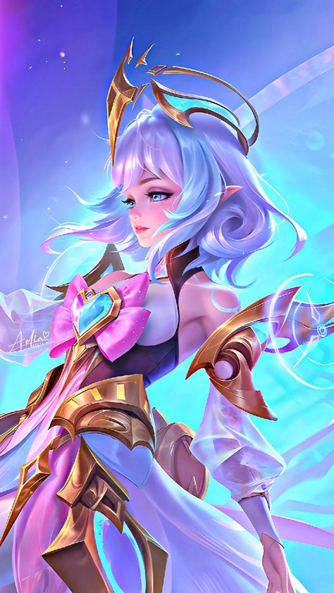 ⛩️𓂃✎⊹ 𝓜𝓵𝓫𝓫 𝓪𝓮𝓼𝓽𝓱𝓮𝓽𝓲𝓬 ☓ Angela Annual starlight skin wallpaper ꒷꒦│🥡➜ #MobileLegends #icon #edit #MLBB Angela Mlbb, Skin Wallpaper, Mlbb Wallpaper, Animated Movies For Kids, Hello Kitty Printables, Cute Zombie, Anime Mobile, Cool Boy Image, Animated Wallpapers For Mobile