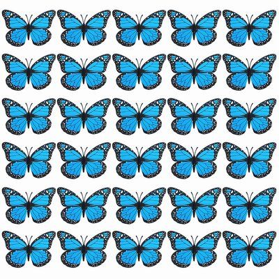 these monarch butterfly decorations are made of high-quality PVC, plastic, and magnet, durable and practical, not easy to fade and break, and can be applied for a long time. Color: Blue | Rosalind Wheeler Carolin Home Wedding Party Wall Decal in Blue, Size 3.15 H x 4.72 W in | Wayfair | Home Decor Monarch Butterfly Decorations, Blue Colour Butterfly, Blue Butterfly Printable, Diy Butterfly Decorations, Butterfly Magnet, Butterfly Blue, Floral Wallpaper Iphone, Party Wall, Butterfly Printable