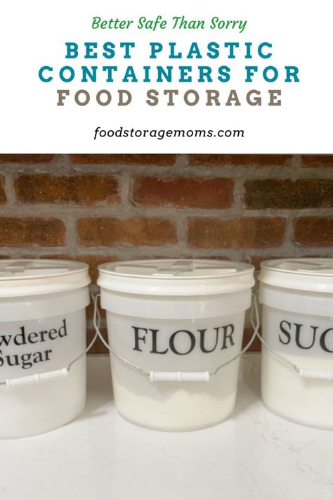 Best Plastic Containers for Food Storage - Food Storage Moms Old Milk Jugs, Prepping For Beginners, Non Perishable Foods, Emergency Prepardness, Emergency Food Supply, Dry Food Storage, Long Term Food Storage, Plastic Food Containers, Emergency Preparation