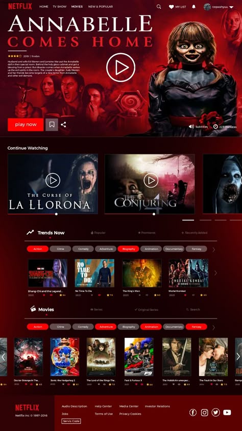 Ppt Movie Design, Netflix Layout, Movie Website Design, Testimonials Web Design, Netflix Home, Orange Jam, Best Banner Design, Web Design Examples, Yearbook Pages