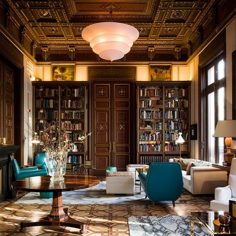 Best Hotels and Resorts in Europe and the U.K.: The Gold List 2022 | Condé Nast Traveler Cotton House Hotel Barcelona, Hotel Arts Barcelona, Spanish Interior, Hotel Barcelona, Spain Hotels, Cotton House, Barcelona Hotels, Vogue Living, Home Libraries