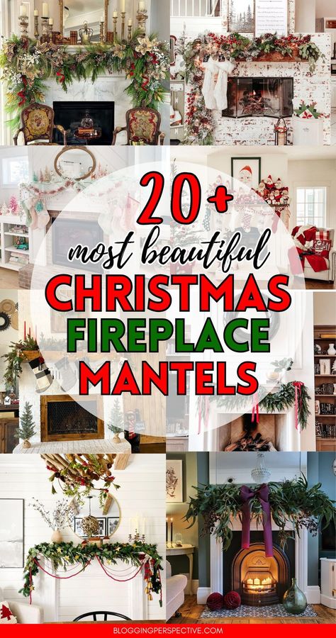 Get cozy this holiday season with these amazing Christmas mantel decorations! From elegant Christmas fireplace decor to beautiful Christmas mantle decor, these styles will warm up your home. Check out these stunning Christmas fireplace ideas on the blog. Explore more Christmas decorations, holiday decor, and Christmas mantel decorating ideas for the season! Fireplace Mantel Christmas Decor Ideas, Creative Stocking Stuffers, Christmas Mantle Decor Fireplaces, Mantle Christmas Decor Ideas, Christmas Mantle Decor Ideas, Room Decor To Make, Fireplace Christmas Decorations, Christmas Fireplace Ideas, Wreath Ideas Christmas