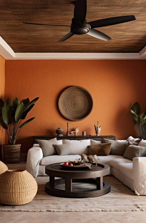 Nubian Living Room, African Style Living Room Modern, Safari Interior Design African Style, African Lounge Decor, African Inspired Living Room Modern, African Home Interior, Eco Friendly Living Room Interior Design, Living Room Decor African Style, African Home Decor Ideas Living Room