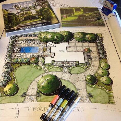 Master Plan of a newly renovated project. We are looking forward to seeing it blossom this spring! #SWH #landscapearchitecture #design #art… Site Development Plan Architecture, Site Development Plan, Site Plan Design, Villa Architecture, Oval Pool, Landscape Architecture Plan, Landscape Design Drawings, Landscape Architecture Drawing, Development Plan