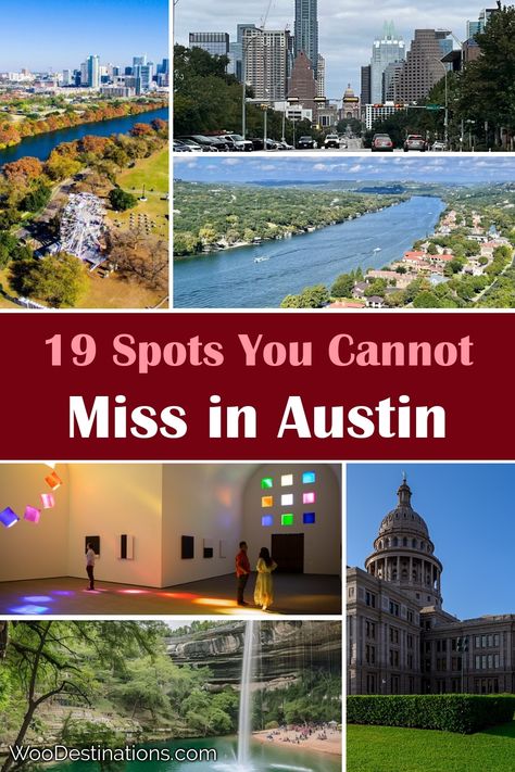 Austin, Texas, is a vibrant city bursting with unique experiences! From the stunning views along Lady Bird Lake to the artistic energy in its museums, there’s so much to explore. Join me as I uncover 19 must-visit spots in Austin that showcase the heart and soul of this incredible place. Whether you're a nature lover or a culture enthusiast, Austin has something special waiting for you! Austin Texas Pictures, Lake Travis Austin, Hamilton Pool Preserve, Texas Pictures, Texas State Capitol, Hamilton Pool, Zilker Park, Lady Bird Lake, Presidential Libraries