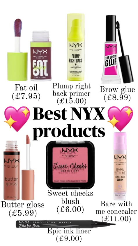 Best nyx products #nyx #makeup Best Nyx Products, High School Essentials, Nyx Products, Nyx Blush, Make Up Essentials, Make Up Tut, Skincare Stuff, My Makeup Bag, Cheek Makeup