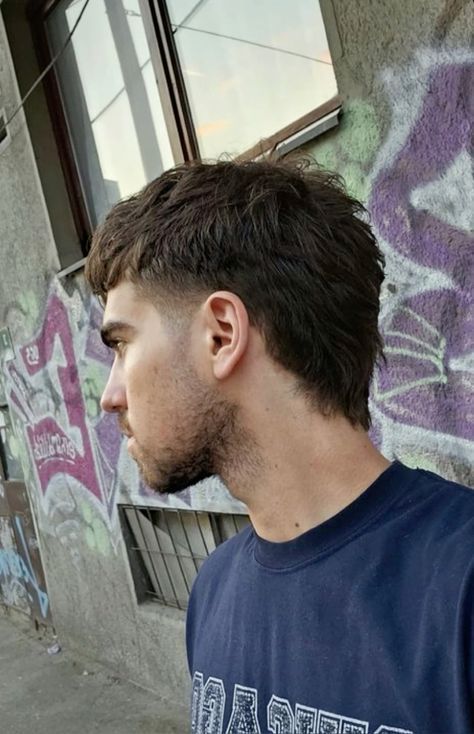 Cropped Mullet, Modern Mullet For Men Straight Hair, Crop Mullet, Short Mullet Mens, Men Short Hair Fade, Very Short Hair Men, Mens Haircuts Straight Hair, Taper Fade Short Hair, Men Fade Haircut Short